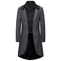 Plague Doctor Retro Vintage Punk Gothic Steampunk 17th Century Coat Masquerade Tuxedo Trench Coat Men