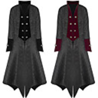 Plague Doctor Retro Vintage Punk Gothic Steampunk 17th Century Coat Masquerade Tuxedo Trench Coat Women