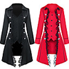 Plague Doctor Retro Vintage Punk Gothic Steampunk 17th Century Coat Masquerade Tuxedo Trench Coat Women