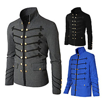 Plague Doctor Retro Vintage Punk Gothic Steampunk 17th Century Masquerade Jacket Outerwear Men