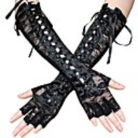 Plague Doctor Steampunk Roaring 20s Lace Up Punk Gothic 17th Century Gloves Women