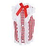 Plaid Style Maid Dress for Dogs (XS-XL,  Red)