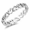 plain heart band. 925 sterling silver ring size 10