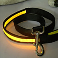 Plain Reflective Nylon LED Dog Leash (120cm,  Assorted Colors)