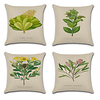 Plant Double Side Cushion Cover 4PC Soft Decorative Square Throw Pillow Cover Cushion Case Pillowcase for Bedroom Livingroom Superior Quality Machine Washable Indoor Cushion for Sofa Couch Bed Chair miniinthebox