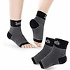 plantar fasciitis socks 2 pairs - ankle brace compression support foot sleeves for planter fasciitis,  arch support,  pain relief - open toe (black,  x-large)