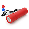 Plastic 9 LED Flashlight with Hand Strap (Assorted Colors)