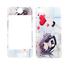 Plastic Around Sticker For iPhone 4 (Cartoon Girl)