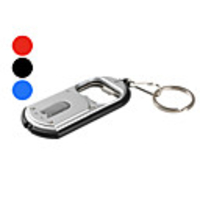 Plastic Bottle Opener Keychain LED Flashlight (Assorted Colors)