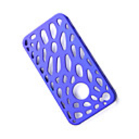 Plastic Protective Case for iPhone 4 (Blue)