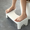 Plastic Toilet Stool,  Portable Step Stool for Bath Decor, Toilet Squat Step Stool White