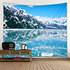 Plateau Snow Mountain Lake Digital Printed Tapestry Decor Wall Art Tablecloths Bedspread Picnic Blanket Beach Throw Tapestries Colorful Bedroom Hall Dorm Living Room Hanging