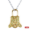 Plated Bell-shaped Stainless Steel USB2.0 Flash Drive Necklace (16GB)