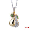 Plated Crystal Stainless Steel USB2.0 Flash Drive Necklace (16GB)