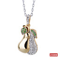 Plated Crystal Stainless Steel USB2.0 Flash Drive Necklace (256MB)