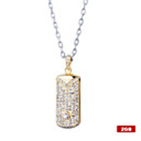 Plated Crystal USB2.0 Flash Drive Necklace (2GB)