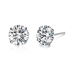 platinum plated sterling silver stud earrings made with swarovski crystals(6mm;2.75cttw)