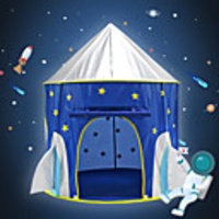 Play Tent Tunnel Playhouse Tent Kids Play Tent Teepee Castle Spacecraft Star Foldable Convenient Pop up Tent Polyester Polyester Microfiber Indoor Outdoor Spring Summer Fall 3 years All Pop Up