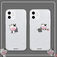 Playing with Logo Cow Case For Apple iPhone 12 12mini 12Pro max / iPhone 11 11Pro 11Pro max / iPhone X XS XR Shockproof / Pattern Back Cover Playing with Apple Logo Case for iPhone IX Max iPhone 8plus 7plus 8 7 miniinthebox