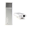 Plug-in Micro SD Card TF Card Reader MP3 Music Player with USB Port - Silver Grey