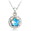 Plum Blossom Spherical Crystal And Zircon Necklace