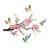 Plum Blossoms Branches Magpies Wall Sticker PVC Decals Room Decor Poster Home Decor