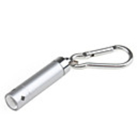 Plum Sculpture Flashlight Keychain Silver
