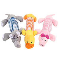Plush Toy Dog Play Toy Cat Dog Cartoon Squeak / Squeaking Plush Gift Pet Toy Pet Play miniinthebox