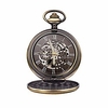 pocket watch engraved roman numerals pocketwatch mechanical pocket watches for men women watches (color: brass,  size: one size)