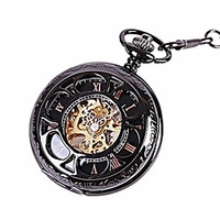 pocket watch petal hollow classical sculptured mechanical pocket watch vintage pocket watch with chain for men women watches
