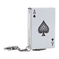 Poker Ace Style Windproof LED Gas Lighter