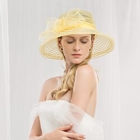 Polyester / Organza Kentucky Derby Hat / Hats with Bowknot 1pc Wedding / Party / Evening Headpiece miniinthebox