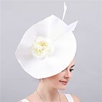 Polyester Fascinators with Feather / Floral 1 Piece Wedding / Horse Race Headpiece