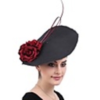 Polyester Fascinators with Floral 1 Piece Party / Evening / Horse Race Headpiece