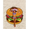 Polyester Fibre Beach Towel, Hamburger Fries Print Quick Dry and Sand Proof Suitable for Beach,  Pool,  Travel and Camping Compact and Lightweight Extra Large 150x150cm Modern Unique Design Printed miniinthebox