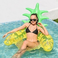 Pool Floats, Hammock Inflatable Pool Floats,  Pineapple Shape Multi-Purpose Comfortable Floating Chair for Adults, Backyard Swimming Raft/Lounger Pool Accessory, Inflatable for PoolCandy miniinthebox