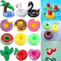Pool Floats, Inflatable Drink Holder,  4 pcs Drink Floats Inflatable Cup Holders Flamingo Coasters for Swimming Pool Party, Inflatable for PoolCandy miniinthebox
