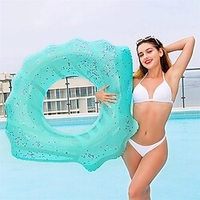 Pool Floats, Inflatable Shell Swim Ring With Sequins New Pool Inflatable Toys Baby Float Swimming Ring Inflatable Pool Float Boia 90cm, Inflatable for PoolCandy miniinthebox