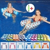 Pool Floats, Summer Inflatable Foldable Floating Row Swimming Relax Three Pipes Net Pocket Water Lounge Chair Hammock Air Mattresses Pool Toy, Inflatable for PoolCandy miniinthebox