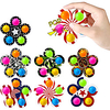 Pop Fidget Spinner 3 pcs Push Popper Bubble Simple Pop Fidget Toy Fidget Pack ADHD Stress Relief Sensory Toy Bulk miniinthebox