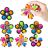 Pop Fidget Spinner 3 pcs Push Popper Bubble Simple Pop Fidget Toy Fidget Pack ADHD Stress Relief Sensory Toy Bulk miniinthebox
