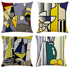 Pop Strips Double Side Cushion Cover 4PC Soft Decorative Square Throw Pillow Cover Cushion Case Pillowcase for Bedroom Livingroom Superior Quality Machine Washable Indoor Cushion for Sofa Couch Bed Chair miniinthebox