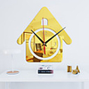 Popular Small House Romantic Full House Three Dimensional Acrylic Mirror Wall Sticker Clock Fashion Home Decoration Wall Clock