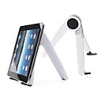 Portable Adjustable Folding Tablet Stand Mount for iPad (White)
