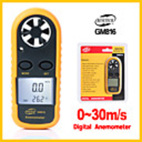 Portable Digital Anemometer Meter Temperature TesterWind Speed Gauge Meter 30m/s LCD Hand-held tool GM816-BENETECH