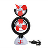 Portable Double Head Adjustable USB Desk Fan Black