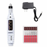portable electric nail drill acrylic nail kit tools file kit finger toe care nail tips manicure pedicure polishing machine amp; 40;one size, whiteamp; 41;