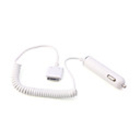 Portable Mini Car Charger for iPhone 4, 3G, 3GS (White)