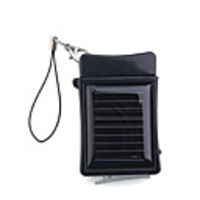 Portable Solar Powered Keychain External Rechargeable Battery Pack for iPhone 4/3GS/3G (Black)
