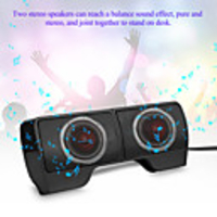Portable Soundbar Speaker 4.8ft USB Powered Two 3D High Fidelity Sound Stereo for Laptop notebook for MP3 MP4 MP5 phone for PS